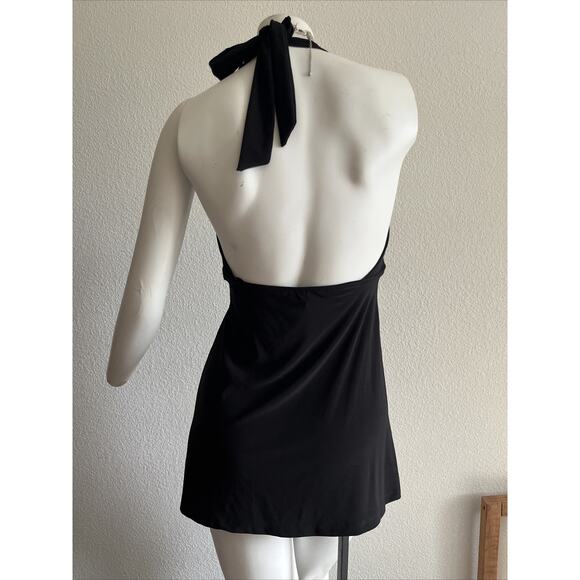 Wet Seal Vintage Y2K Black Rhinestone Halter whimsygoth Top S holiday party top - Picture 7 of 13